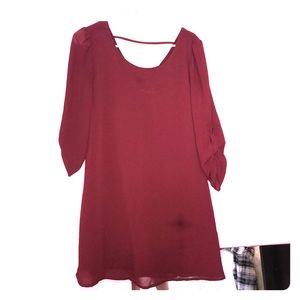 Short maroon dress